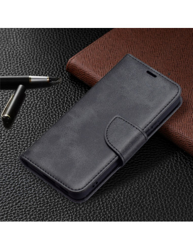 Cover Galaxy S22+ Pelle PU Blu Nero | Melacompro