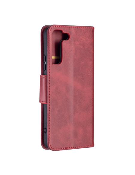 Cover Galaxy S22+ Pelle PU Blu Rosso | Melacompro