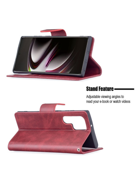 Cover Galaxy S22+ Pelle PU Blu Rosso | Melacompro