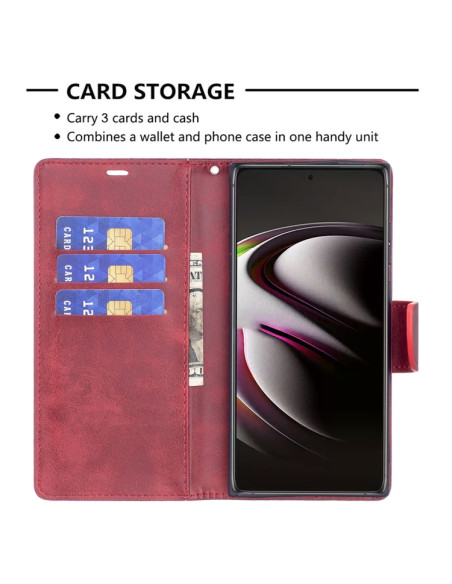 Cover Galaxy S22+ Pelle PU Blu Rosso | Melacompro