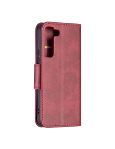 Cover Galaxy S22+ Pelle PU Blu Rosso | Melacompro 2