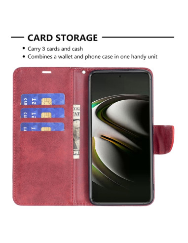 Cover Galaxy S22+ Pelle PU Blu Rosso | Melacompro