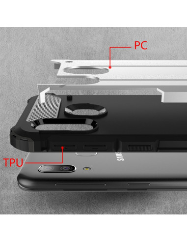 Cover Galaxy A20e TPU + PC Nero | Melacompro