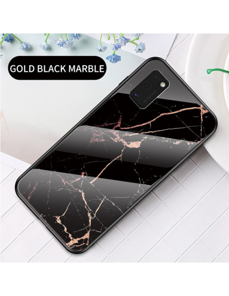 Cover Galaxy A41 Marmo Oro Nero | Melacompro