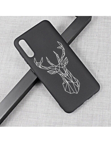 Cover Galaxy A50 TPU Alce Dipinto Blu | Melacompro