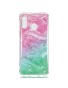 Cover Galaxy A20e Marmo Rosa Verde | Melacompro