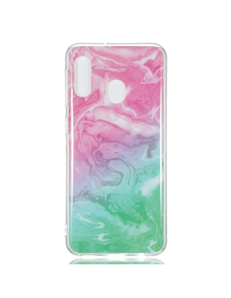 Cover Galaxy A20e Marmo Rosa Verde | Melacompro