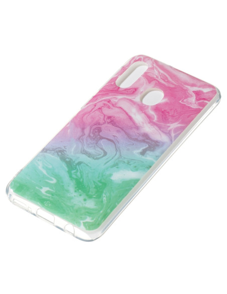 Cover Galaxy A20e Marmo Rosa Verde | Melacompro