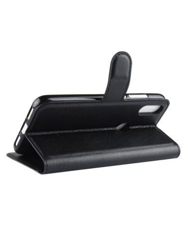 Cover Huawei P30 Lite Pelle Portafoglio Nero | Melacompro