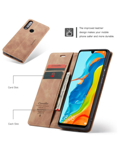 Cover Huawei P30 Lite Pelle Portafoglio Marrone | Melacompro