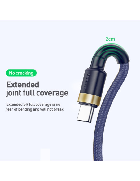 Cavo USB-C Baseus 100W 1m Bianco Oro | Melacompro