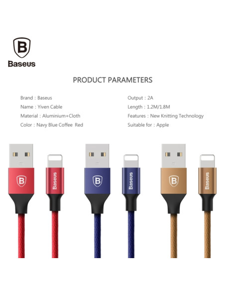 Cavo Lightning Baseus 1.8m Blu Blu Navy | Melacompro