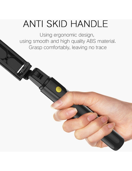 Selfie Stick Treppiede Luce Bluetooth Nero | Melacompro