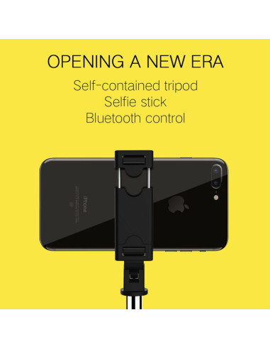 Selfie Stick Treppiede Luce Bluetooth Nero | Melacompro