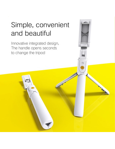 Selfie Stick Treppiede Luce Bluetooth Nero | Melacompro