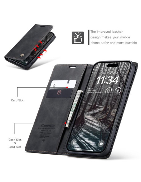 Cover iPhone 17 Pro Max Pelle Caffè Nero | Melacompro