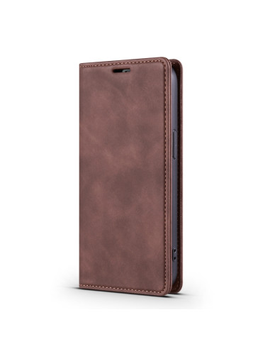 Cover iPhone 13 Pelle Portafoglio Marrone | Melacompro