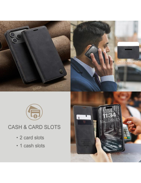 Cover iPhone 17 Pro Max Pelle Caffè Nero | Melacompro