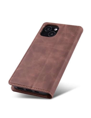 Cover iPhone 13 Pelle Portafoglio Marrone | Melacompro