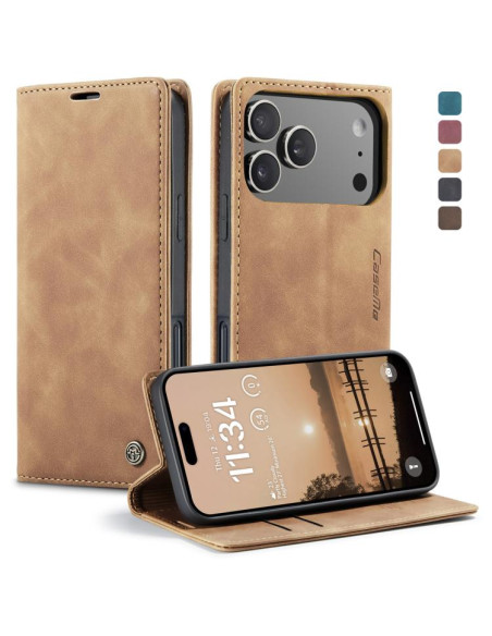 Cover iPhone 17 Pro Max Pelle Caffè Marrone | Melacompro