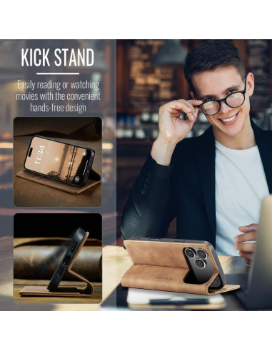 Cover iPhone 17 Pro Max Pelle Caffè Marrone | Melacompro