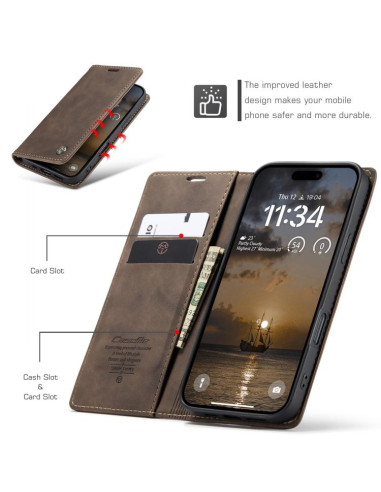 Cover iPhone 17 Pro Max Pelle Caffè | Melacompro