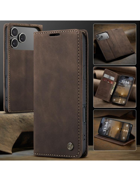 Cover iPhone 17 Pro Max Pelle Caffè | Melacompro