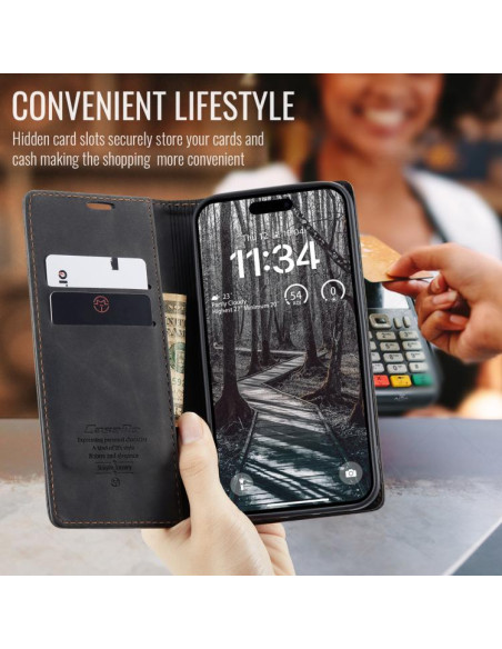 Cover iPhone 17 Pro Pelle Marrone Nero | Melacompro