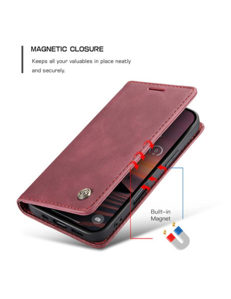 Cover iPhone 17 Pro Pelle Marrone Rosso | Melacompro