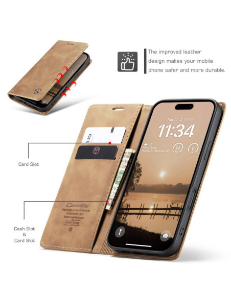 Cover iPhone 17 Pro Pelle Marrone | Melacompro