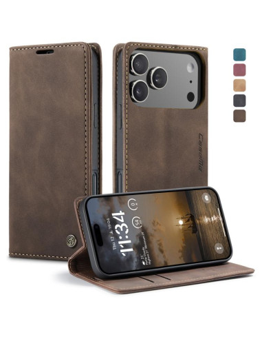 Cover iPhone 17 Pro Pelle Marrone | Melacompro