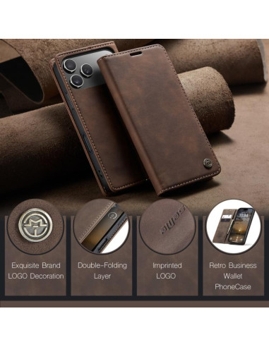 Cover iPhone 17 Pro Pelle Marrone | Melacompro