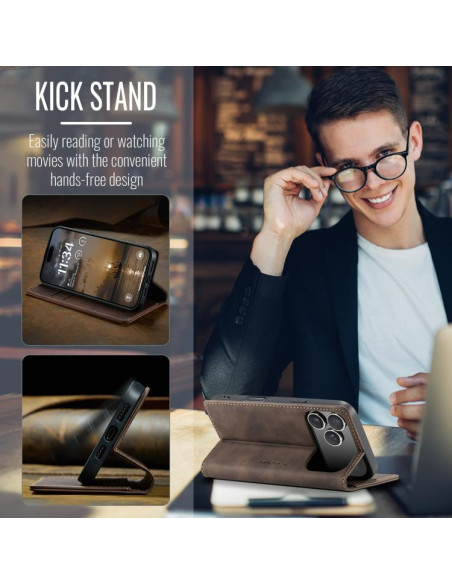 Cover iPhone 17 Pro Pelle Marrone | Melacompro