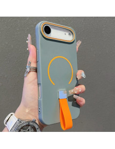 Cover iPhone Air Silicone Liquido Verde Scuro Grigio