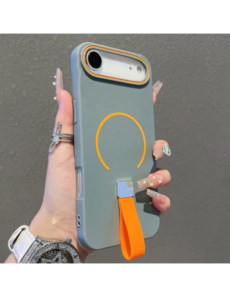 Cover iPhone Air Silicone Liquido Verde Scuro Grigio | Melacompro