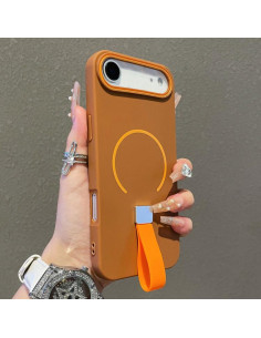 Cover iPhone Air Silicone Liquido Verde Scuro Marrone