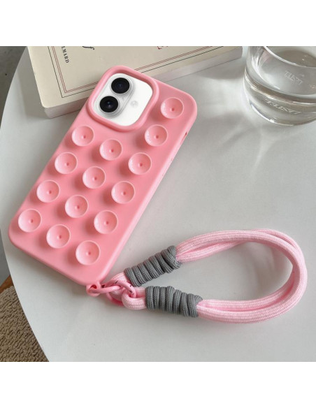 Cover iPhone 16 Silicone Rosa | Melacompro