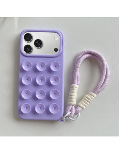 Cover iPhone 17 Pro Max Silicone Rosa Viola | Melacompro