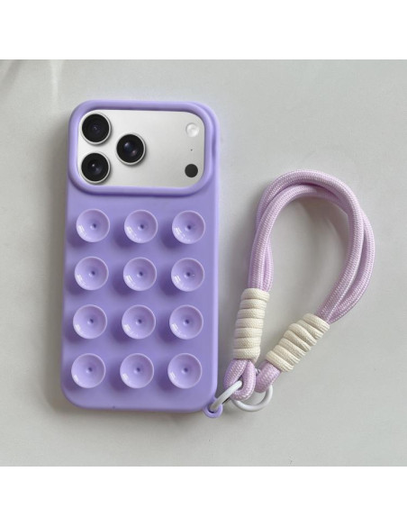 Cover iPhone 17 Pro Max Silicone Rosa Viola | Melacompro