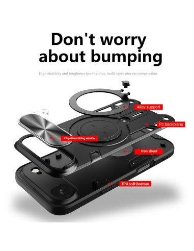 Cover iPhone Air Denim MagSafe Blu Scuro Nero | Melacompro