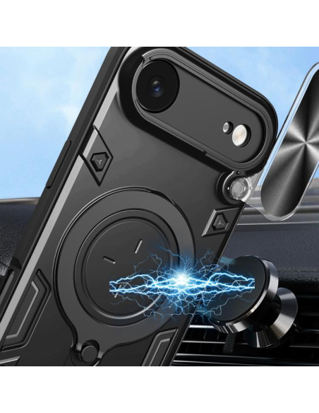 Cover iPhone Air Denim MagSafe Blu Scuro Nero | Melacompro