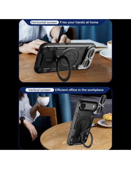 Cover iPhone Air Denim MagSafe Blu Scuro Nero | Melacompro