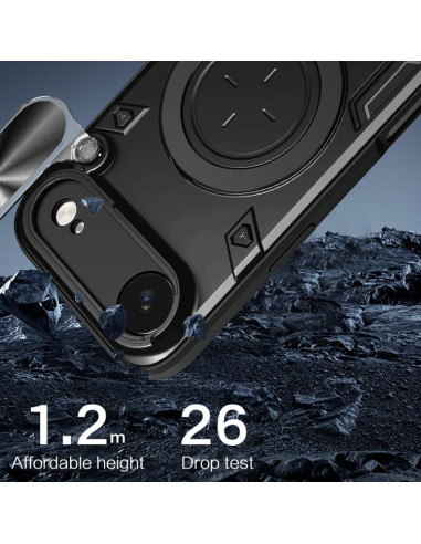 Cover iPhone Air Denim MagSafe Blu Scuro Nero | Melacompro