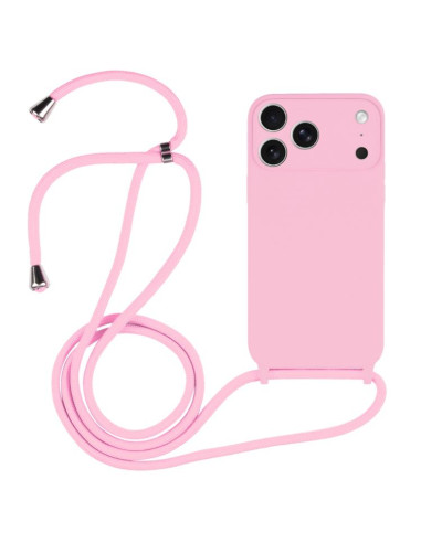 Cover iPhone 17 Pro Silicone Nero Rosa | Melacompro