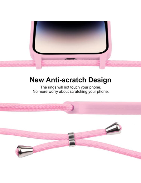 Cover iPhone 17 Pro Silicone Nero Rosa | Melacompro