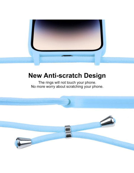 Cover iPhone 17 Pro Silicone Nero Blu | Melacompro