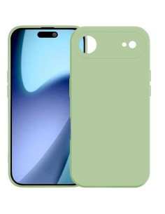 Cover iPhone Air TPU Ibrido Metallo Argento Matcha Verde