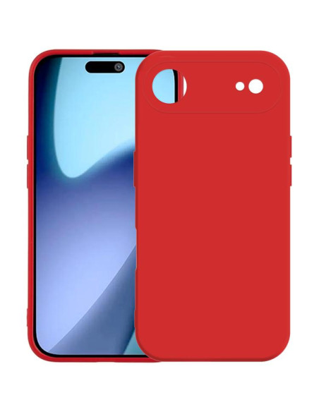Cover iPhone Air TPU Metallo Argento Rosso | Melacompro