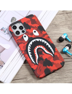 Cover iPhone 12 Pro PC + TPU Mostro Rosso Luminoso