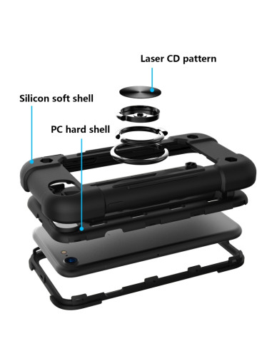 Cover iPhone 6/7/8/SE 2020 Silicone Nero | Melacompro